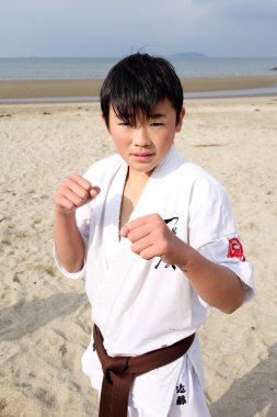Karate boy clipart