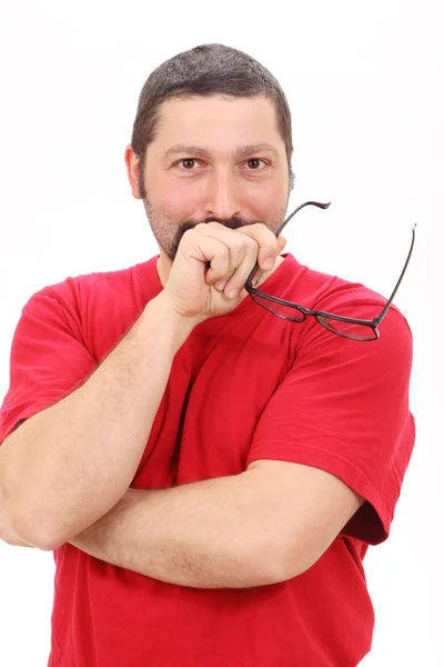 Szemüveges férfi portréja — Stock Fotó