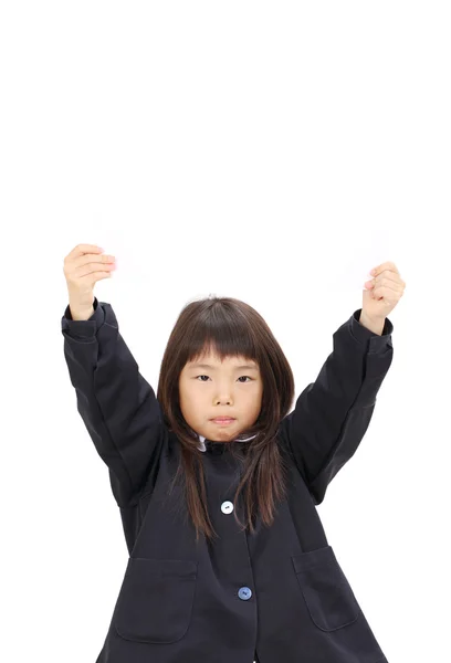 Malá asijská školačka — Stock fotografie