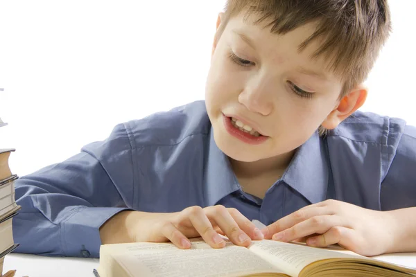 Boy reading the book — Stock Photo, Image