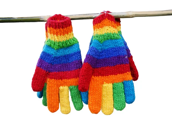 Веселка рукавички . Стокове Фото