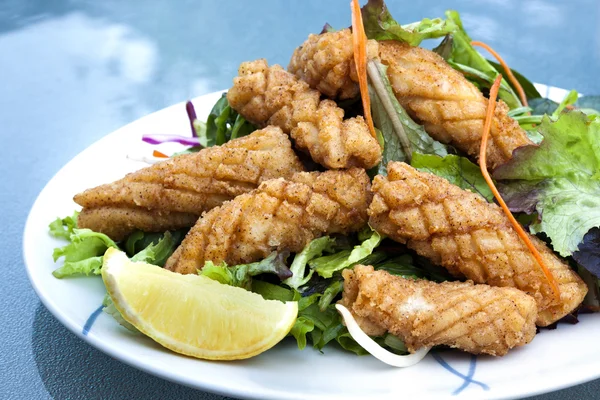 Zout en peper squid salade — Stockfoto