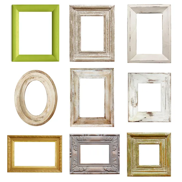 Collection of Distressed Picture Frames — Stock Photo, Image