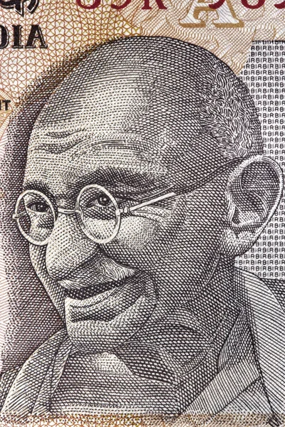 Gandhi indiai rúpia a jegyzetet a — Stock Fotó