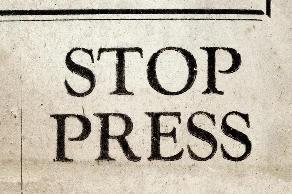 Stop stampa — Foto Stock