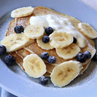 Blueberry and Banana Pancakes clipart