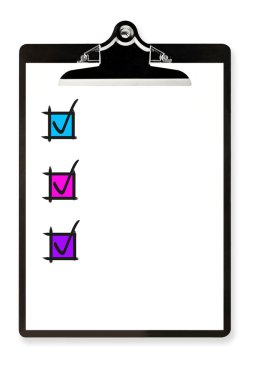 Clipboard with Checklist clipart