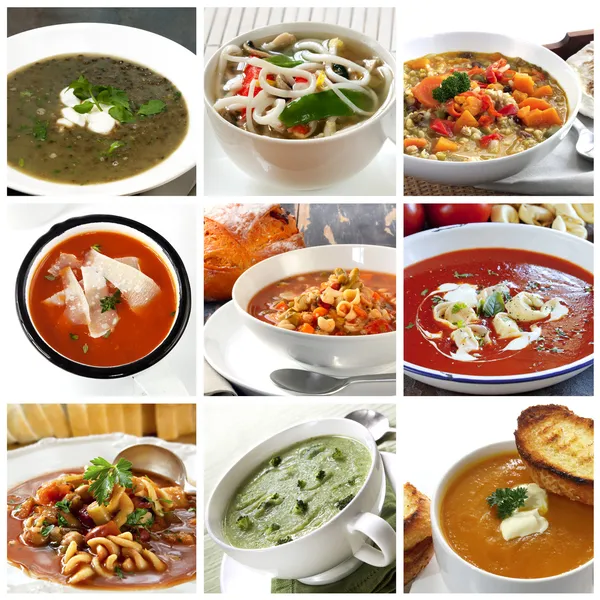 Soups Collage — Stock Image Soups Collage Royalty Free Stock Images