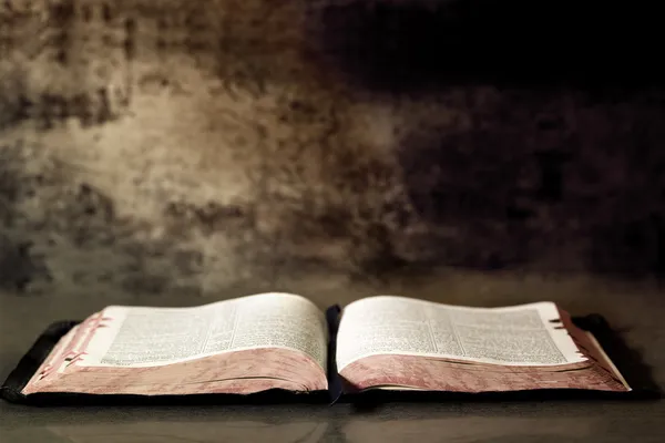 Открытая Библия — стоковое фото