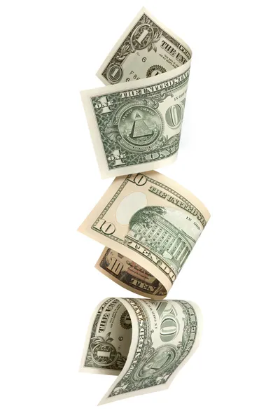 Frontera de dinero sobre blanco —  Fotos de Stock