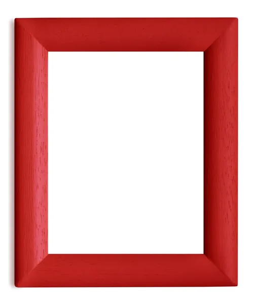Червоний дерев'яний фотографію рамку — стокове фото