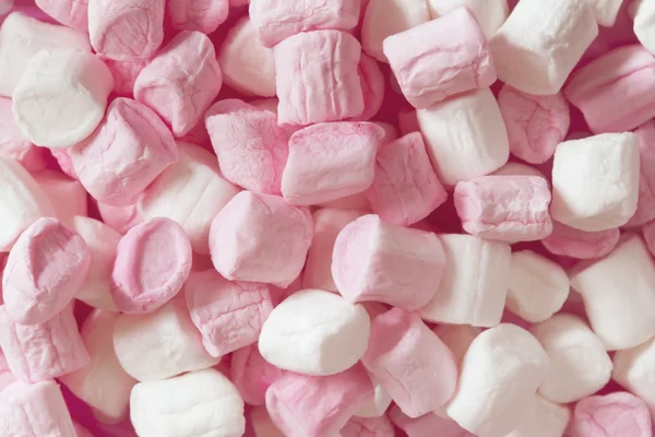 Roze en witte marshmallows volledige frame — Stockfoto