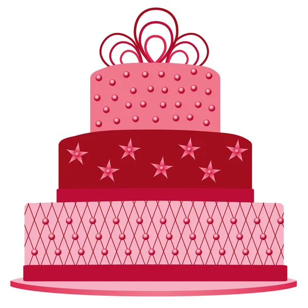 stock vector Pink cake