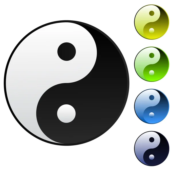Tausta yin-yang symboli — vektorikuva