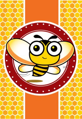 Happy bee clipart