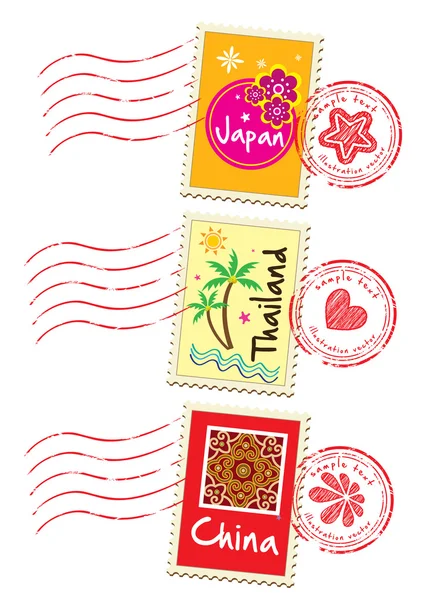 国家邮票 — 图库矢量图片