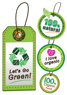 Go green icon set clipart