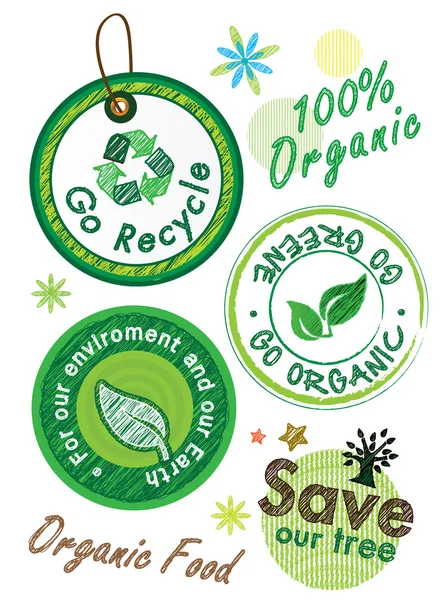 Go recycle label — Stock Vector