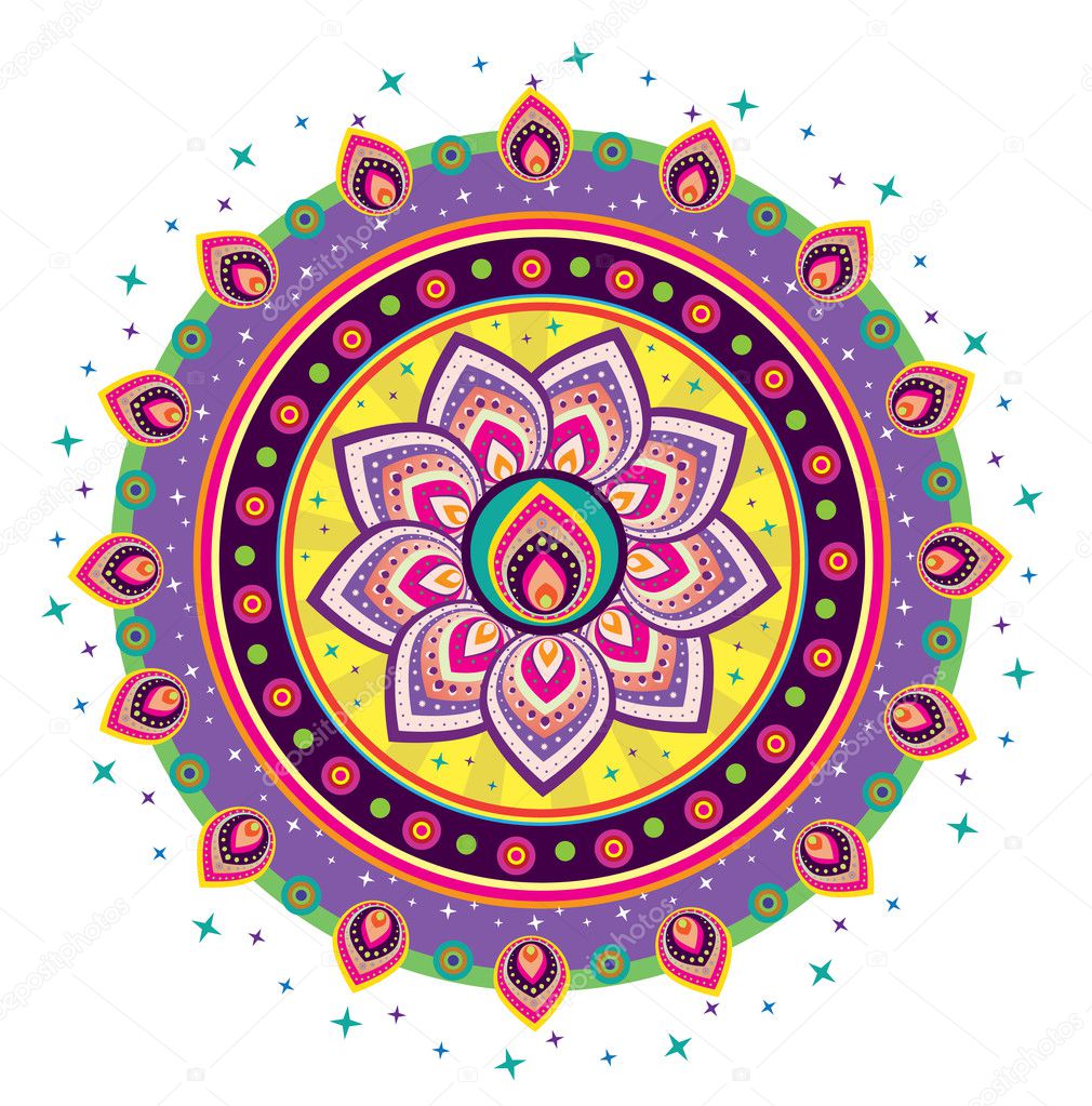 Rangoli background Vector Art Stock Images | Depositphotos