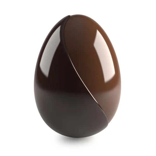 Čokoládové velikonoční vejce na bílém pozadí — Stock fotografie
