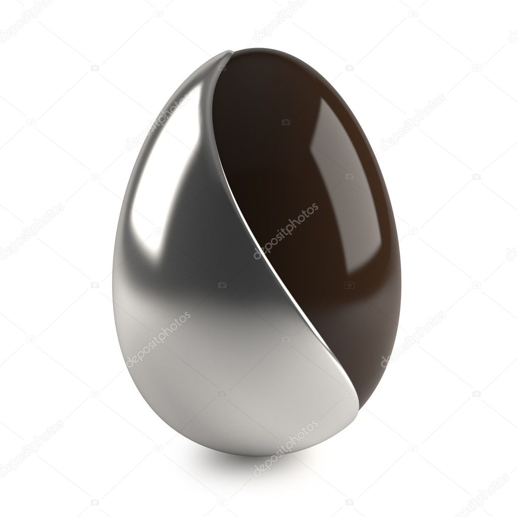 Chocolate Easter Egg with silver decoration