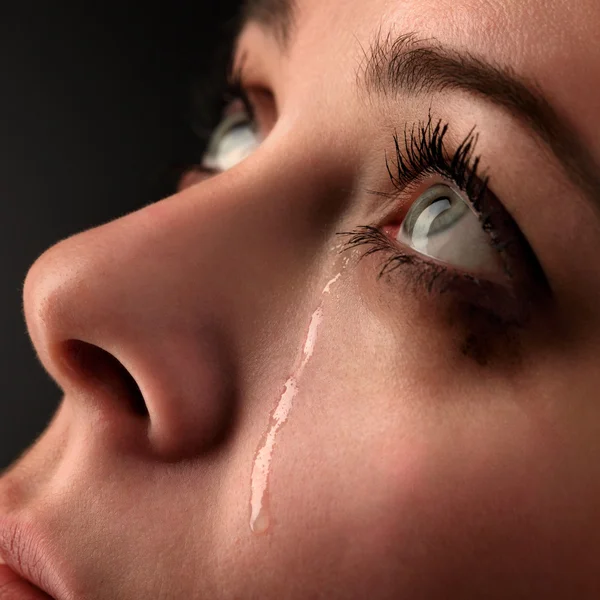 Chica belleza llorar Imagen de archivo