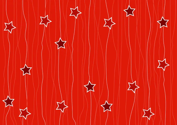 Seamless pattern with the stars on a red background — Stock Vector