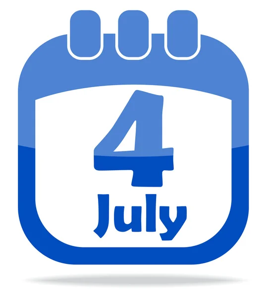 Ikona kalendáře den nezávislosti — Stockový vektor