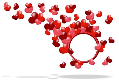 Abstract background with hearts clipart