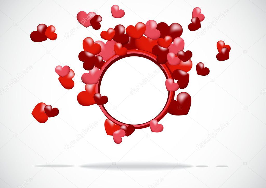 Abstract background with a red heart