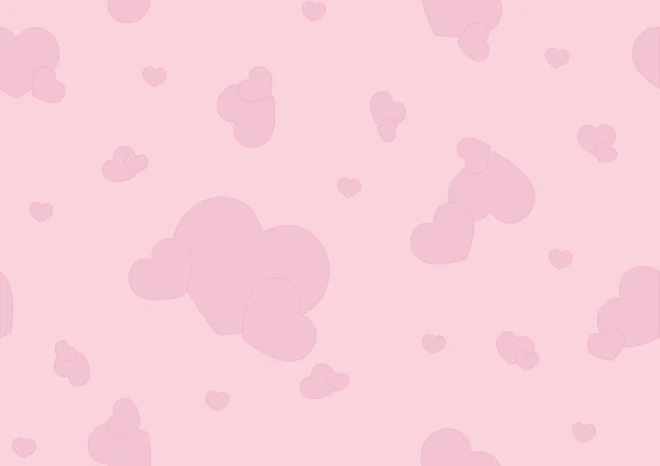 Безшовний візерунок з рожевими серцями — стоковий вектор