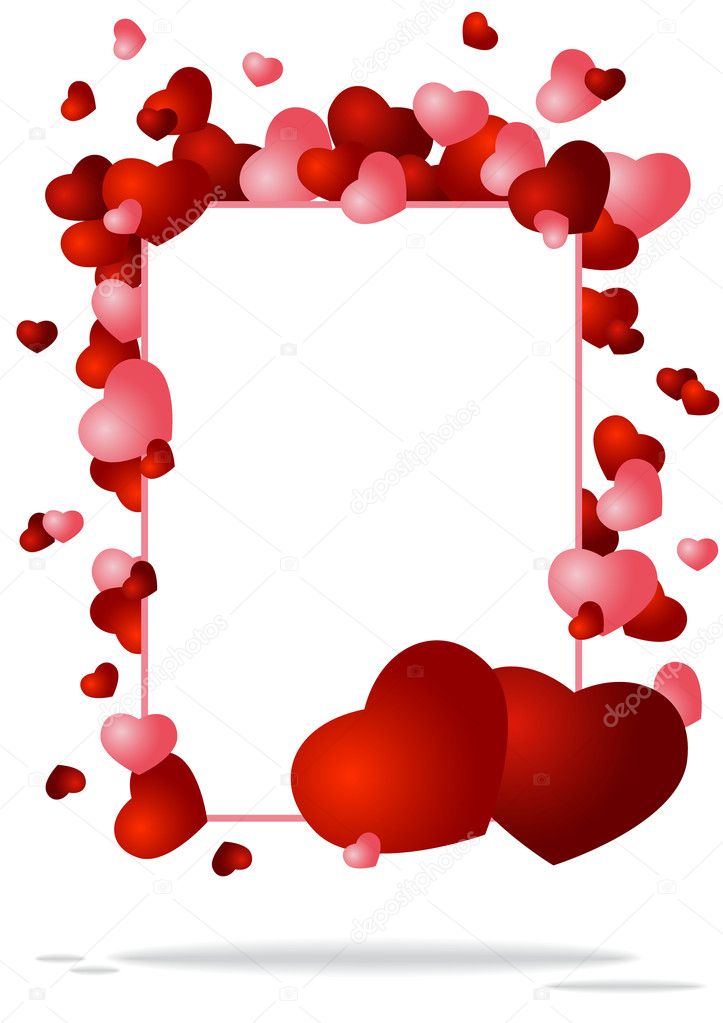 Congratulatory background with two hearts
