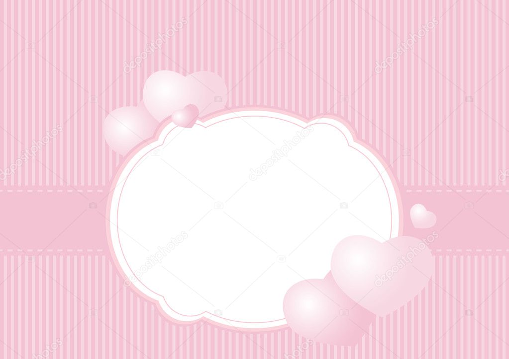 Greeting card on a pink background