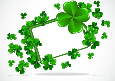 Abstract background of St Patrick Day with shamrock clipart