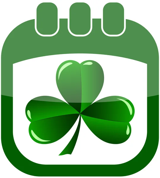 Icône Saint-Patrick dans un calendrier — Image vectorielle