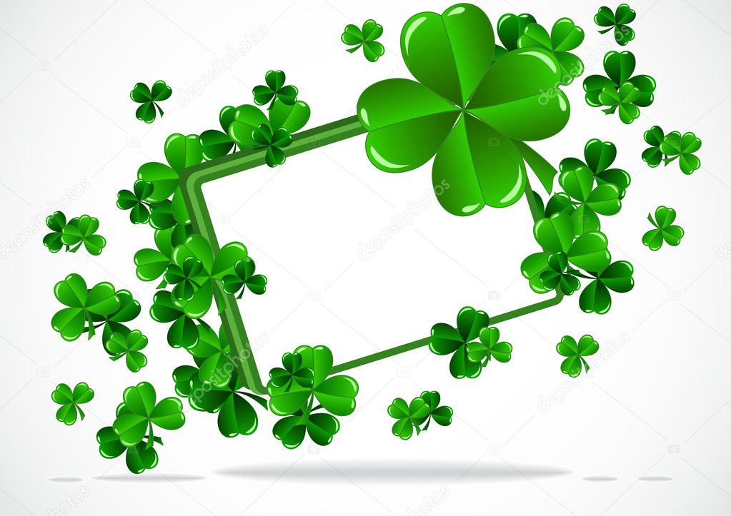 Abstract background of St Patrick Day with shamrock