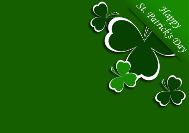 Congratulatory background with clover clipart