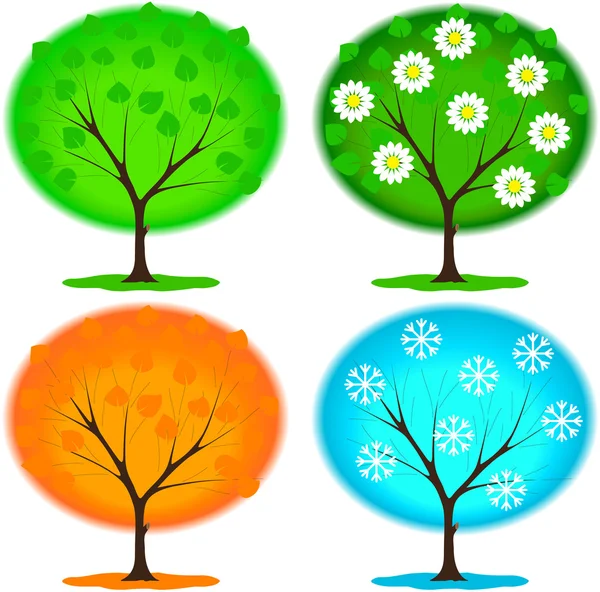Icônes saisons — Image vectorielle