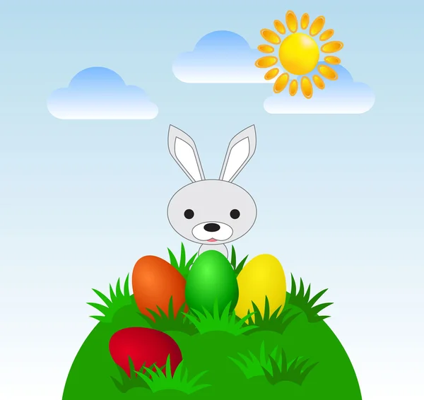 Greeting card with a happy Easter — Stock Vector