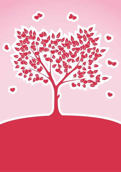 Árvore do amor Fundo abstrato — Vetor de Stock