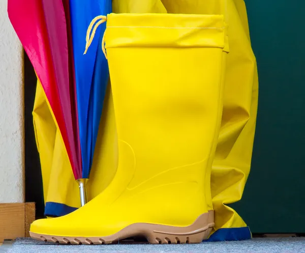 stock image Rubberboots and umbrealla