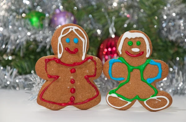 Gingerbreadman och kvinna — Stockfoto