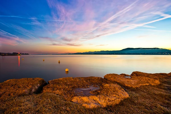 stock image Sunrise at Lake Geneva