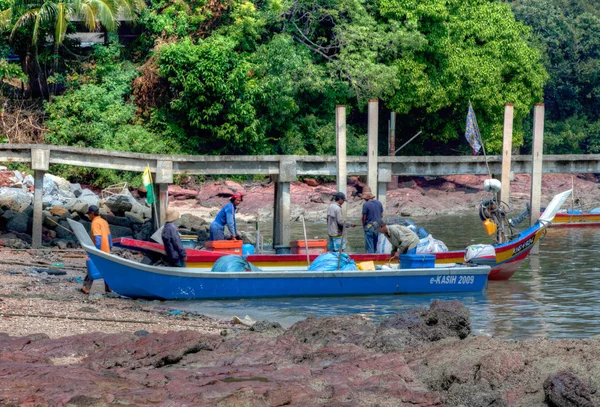 马来渔民 — 图库照片