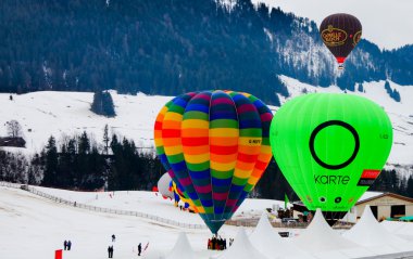 2012 sıcak hava balon Festivali İsviçre