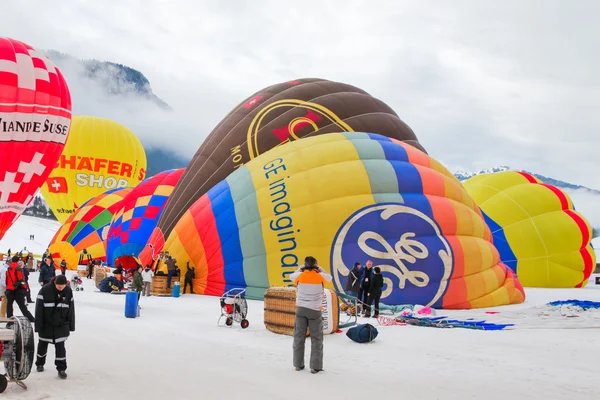 Фестиваль воздушных шаров в Швейцарии 2012 — стоковое фото