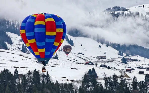 2012 sıcak hava balon Festivali İsviçre — Stok fotoğraf