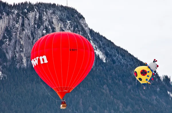 2012 Hot Air Balloons Festival in Svizzera — Foto Stock