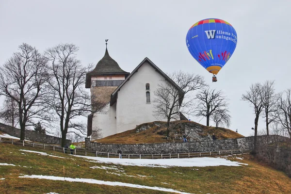 2012 gorące powietrze balony Festiwal w Szwajcarii — Zdjęcie stockowe