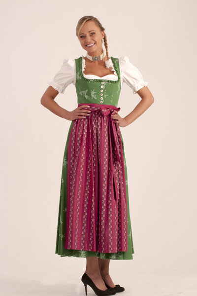 Bavarian girl with dancing